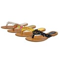 Bamboo by Journee Women's Flower Accent Flip-flops