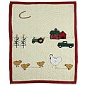 Chicken Story Baby Crib Quilt