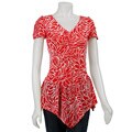 Simply Irresistible Women's Red/ White Print Top
