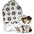 Trend Lab Blooming Baby 'Hot Cocoa' Hooded Towel/ Wash Cloth Set