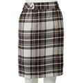 Hanna & Gracie Women's Plaid Pleated Pencil Skirt