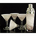 Celebrity Party Violet Swirl Martini Glasses (Set of 4)