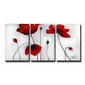 'Flowers' Hand-painted Oil on Canvas Art Set