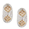 18k White Gold 1 1/2ct TDW Diamond Flower Earrings (J-K, I3)