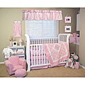 Trend Lab Versailles Pink and White 4-piece Crib Bedding Set