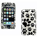 iPhone 3G/ 3GS Crystal Dog Paws White Case