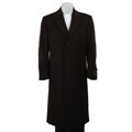 Adolfo Men's Dark Brown 3-button Wool/Cashmere Blend Overcoat