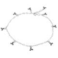 Sterling Silver 'Celtic Triskele' Charm Anklet