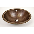 Oval Antiqued Copper Under-mount Sink