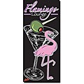 Walter Ayres 'Flamingo Lounge' Canvas Art