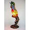 Tiffany-style Multicolor Parrot Accent Lamp