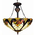 Tiffany-style Victorian Bronze Hanging Fixture