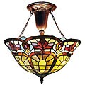 Tiffany-style Victorian Bronze-finish Hanging Fixture