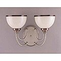 Windsor 2-light Brushed-steel Wall Sconce