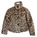 CoffeeShop Girl's Faux Fur Leopard Print Jacket