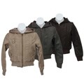 Coffee Shop Girl's Faux Leather Bomber Jacket