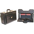 Premium Black Leather Lockable Computer Catalog Case