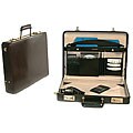 Bond Street Women's Burgundy Leather Slim Attache Case