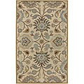 Hand-tufted Coliseum Beige Wool Rug (7'6 x 9'6)