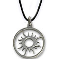 Stainless Steel Rising Sun Necklace