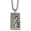Stainless Steel Laser-cut Tribal Dog Tag Necklace