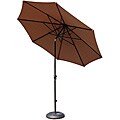 Premium Woven Mocha 9-foot Aluminum Patio Umbrella with Stand