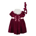 Little Bitty Newborn Girl's Velour Dress