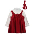 Little Bitty Newborn Girls 3-piece Velour Jumper Set