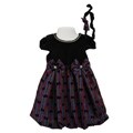 Little Bitty Toddler Girls' Velour/ Plaid Dress