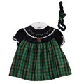 Little Bitty Infant Girls Velour/Plaid 3-piece Dress Set