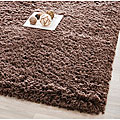 Hand-woven Shag Solo Chocolate Acrylic Rug (5' x 8')