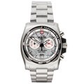 Zodiac Men's Textured Silvertone Chronograph Watch