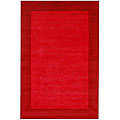 Hand-tufted Red Carving Wool Rug (6' x 9')