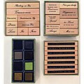 Anna Griffin Set of 23 Rubber Stamp Greetings with Ink