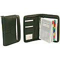 Black Leather Look Non-dated Zippered Day Planner