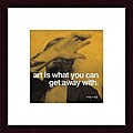 Andy Warhol 'Art is what you can get away with' Wood Framed Art
