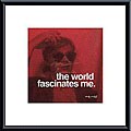 Andy Warhol 'The world fascinates me' Metal Framed Art Print
