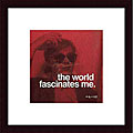 Andy Warhol 'The world fascinates me' Wood Framed Art Print