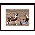 David R. Stoecklein 'Cowgirl in Heaven' Wood Framed Art Print