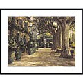 Singley 'La Signora del Giardino di Tuscana' Metal Framed Art