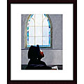 Dean Mitchell 'Listening To The Lord' Wood Framed Art Print