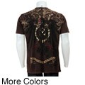Majesty & Royalty Men's Heraldic Eagle Goldtone Foil T-shirt