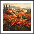Roberto Lombardi 'Poppy Fields' Metal Framed Art Print