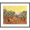 Van Gogh 'Olive Trees with Yellow Sky and Sun' Framed Art