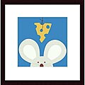 Yuko Lau 'Peek-a-Boo V Mouse' Wood Frame Art Print