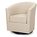 Eco-friendly Otter Kahlua Linen Swivel Chair