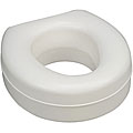 Mabis Deluxe White Plastic Toilet Seat Riser