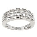 Sterling Silver Diamond-cut Open Ring