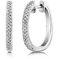 14k White Gold 1/4ct TDW Diamond Hoop Earrings (H-I, I1-I2)