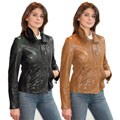 Izod Women's Lambskin Cycle Jacket